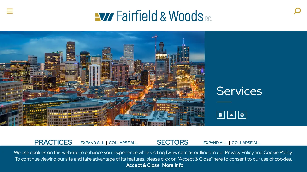 Fairfield and Woods P.C. page