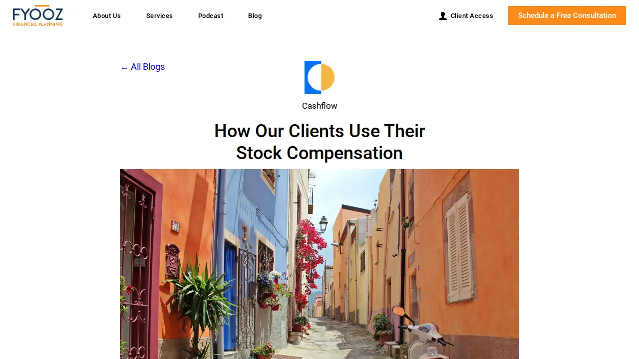 Fyooz Financial Planning page