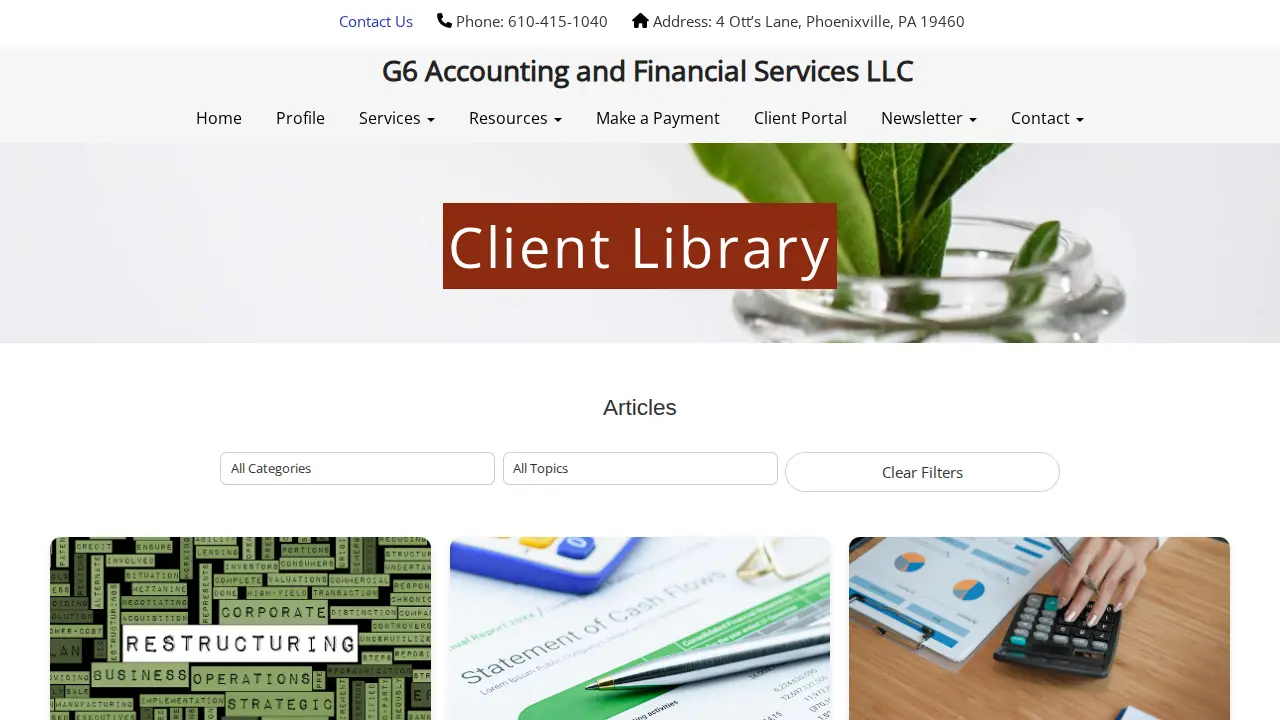 G6 Accounting and Financial Services LLC page