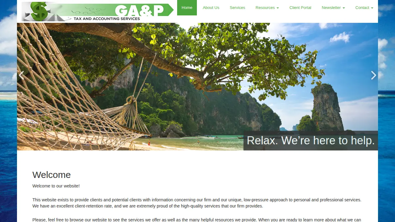 GA & P Tax and Accounting Services page