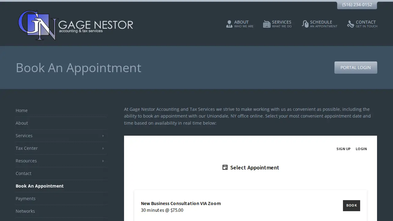 Gage Nestor Accounting and Tax Services page