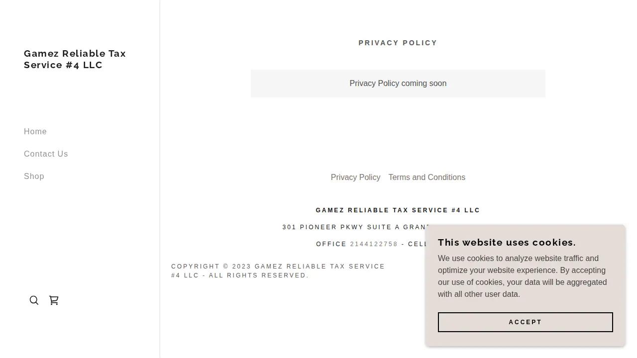 Gamez Reliable Tax Service #4 LLC page