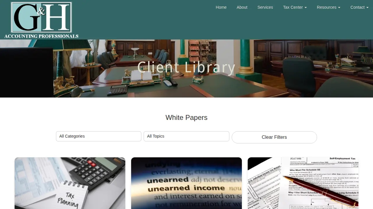 G & H Accounting Professionals LLC page