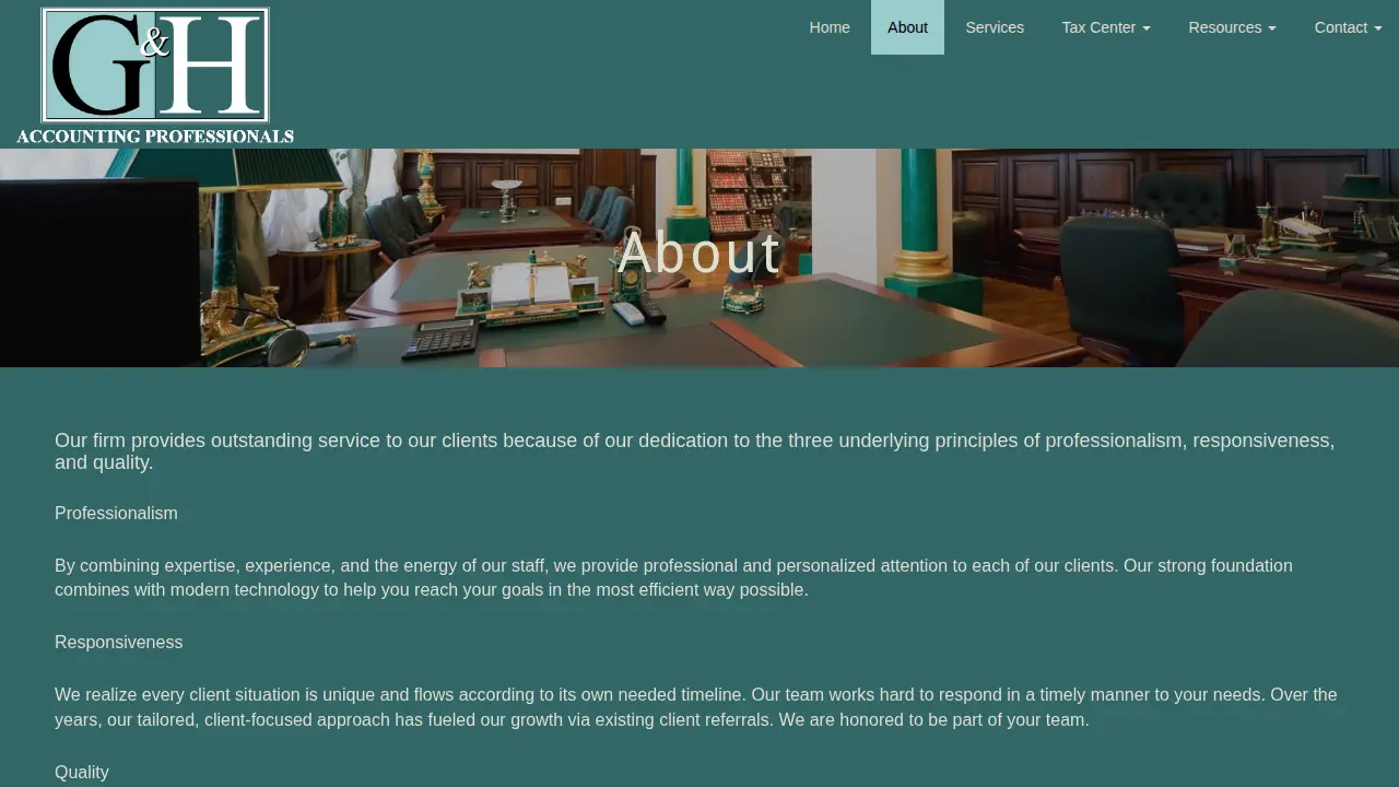 G & H Accounting Professionals LLC page