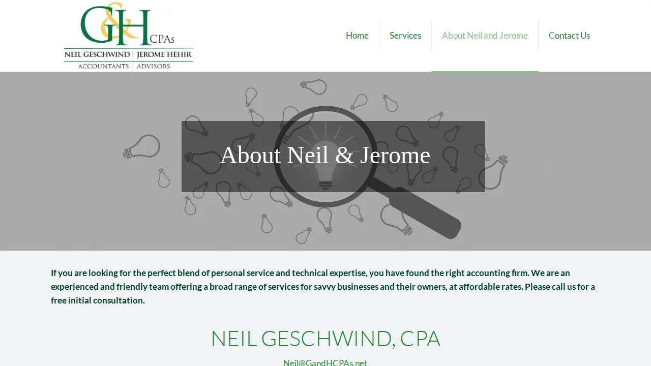 G&H CPAs page