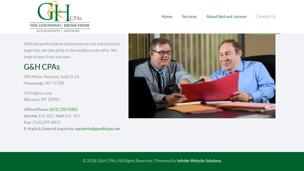 G&H CPAs page