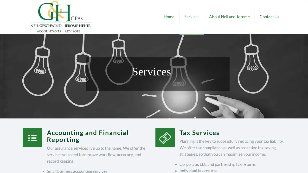 G&H CPAs page