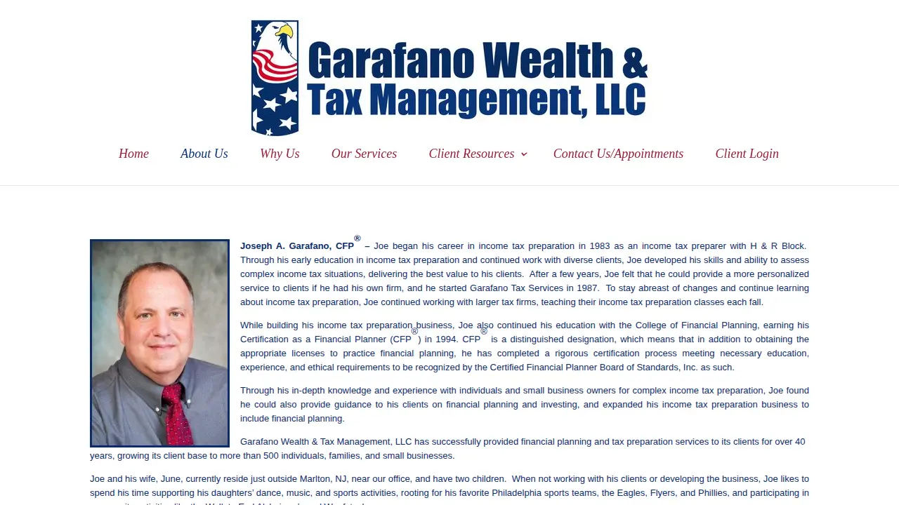 GARAFANO WEALTH & TAX MANAGEMENT LLC page