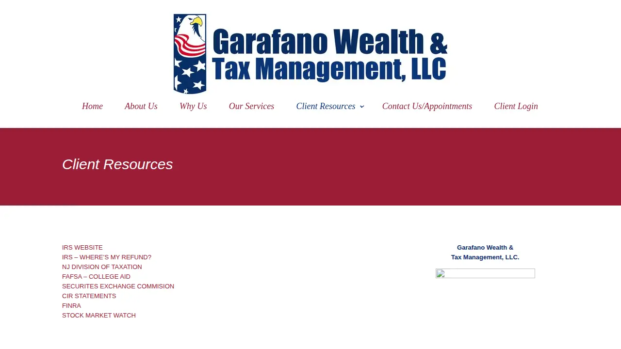 GARAFANO WEALTH & TAX MANAGEMENT LLC page