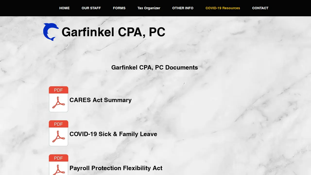 Garfinkel CPA, PC page
