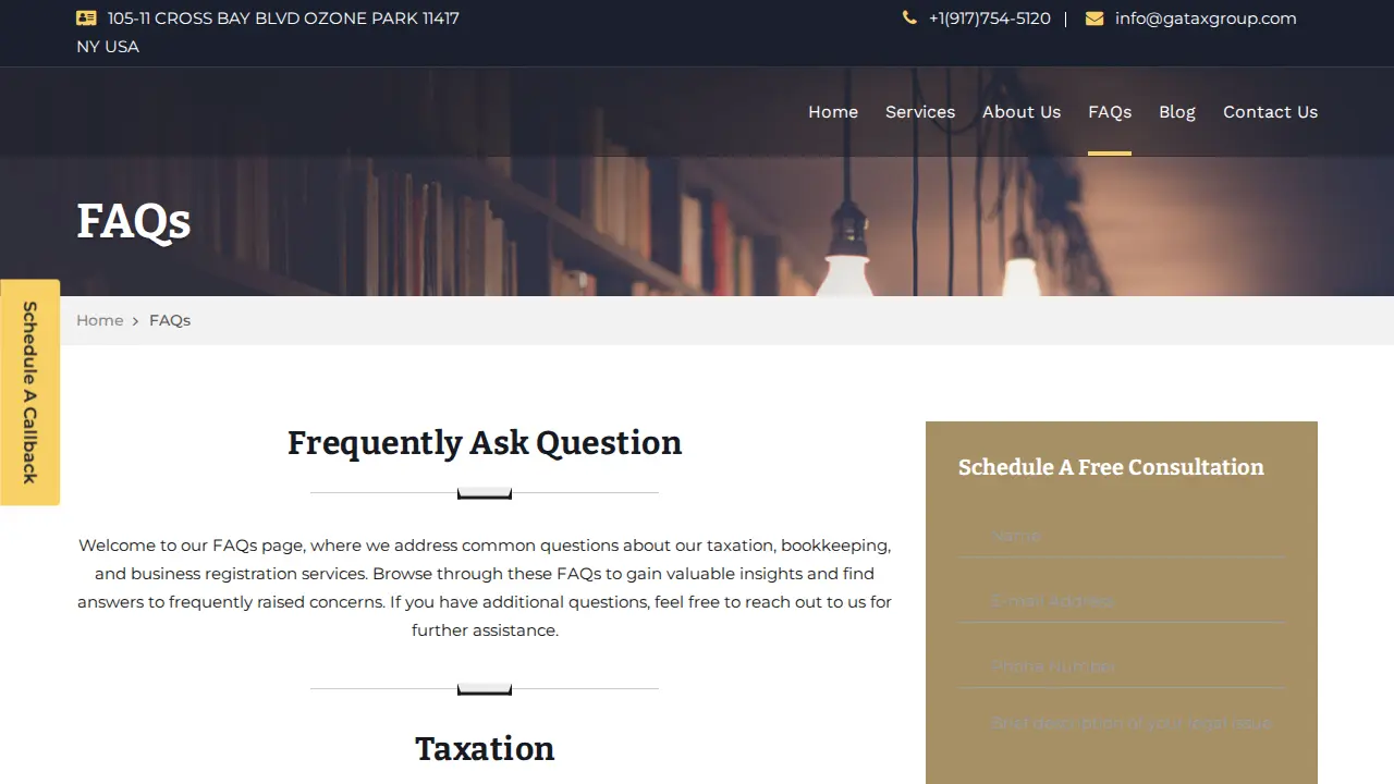 GA Tax Group LLC page
