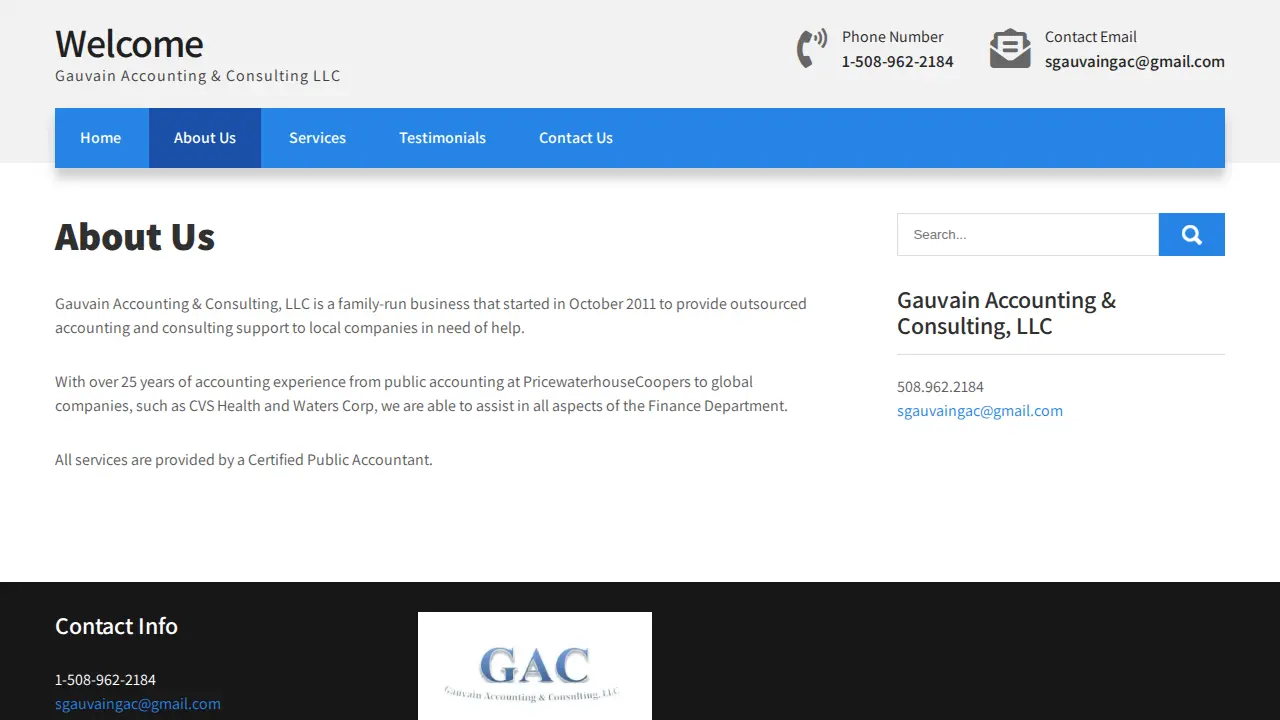 Gauvain Accounting & Consulting page
