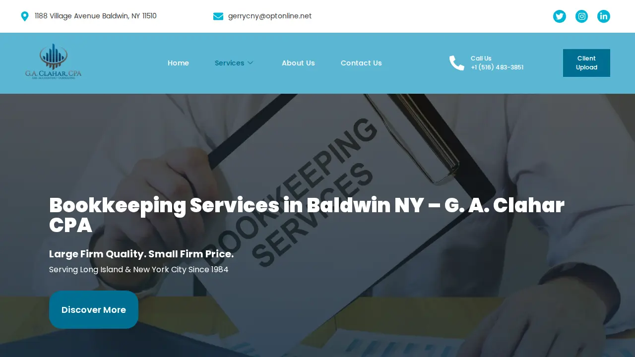 G. A. Clahar, CPA page