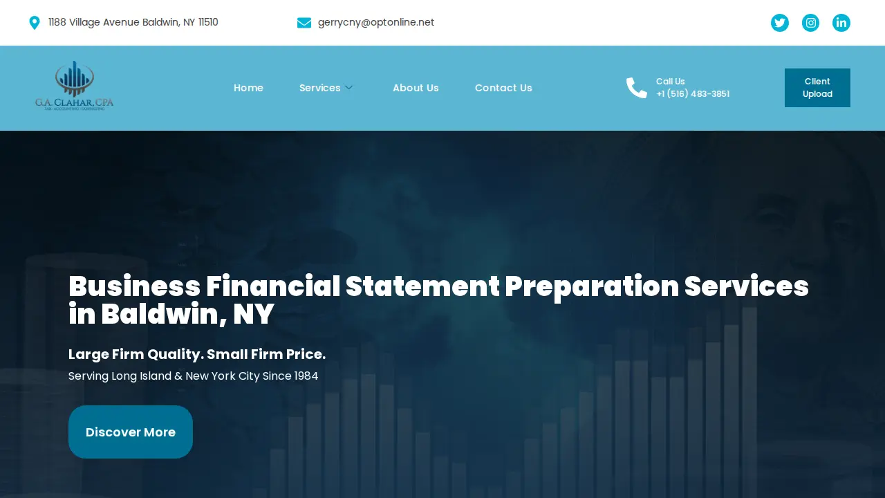 G. A. Clahar, CPA page