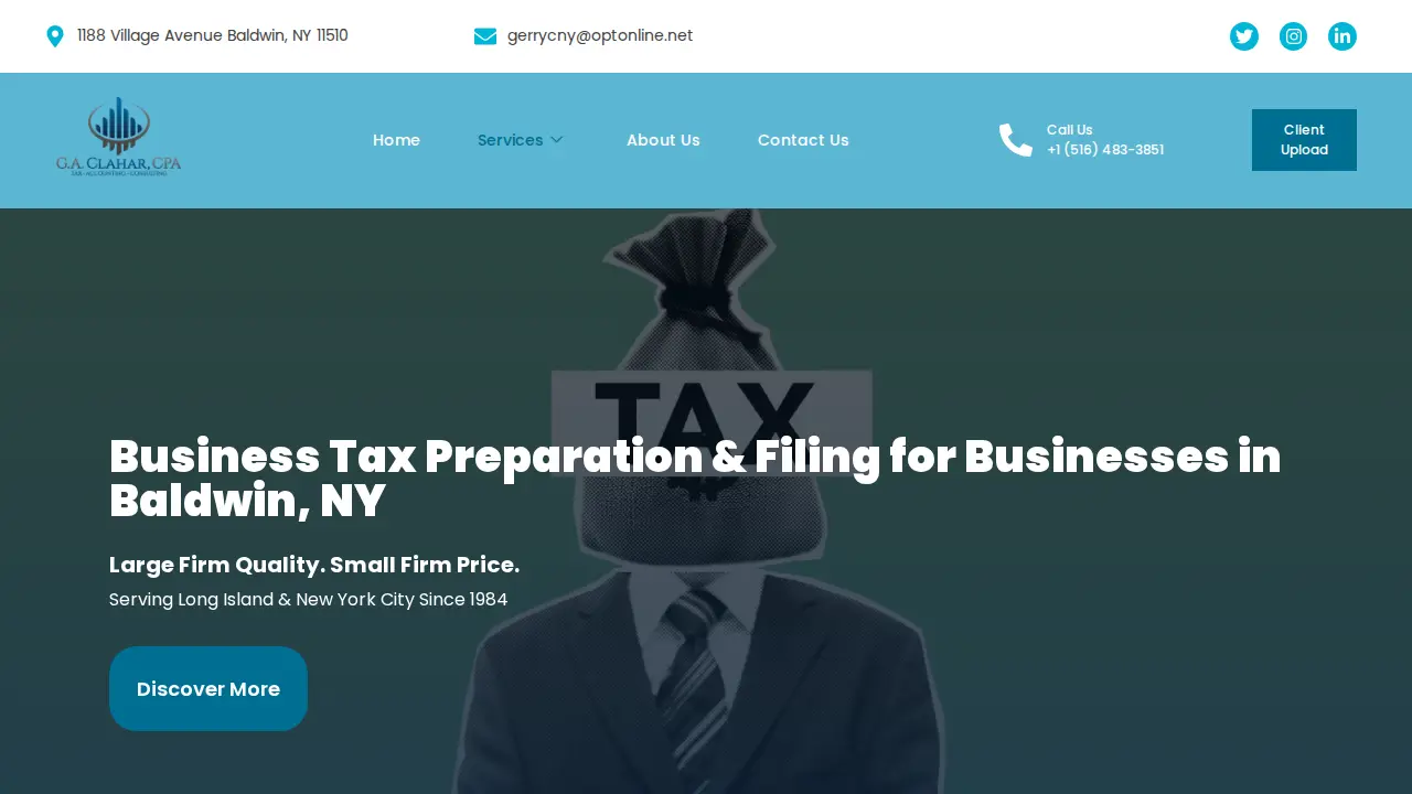 G. A. Clahar, CPA page