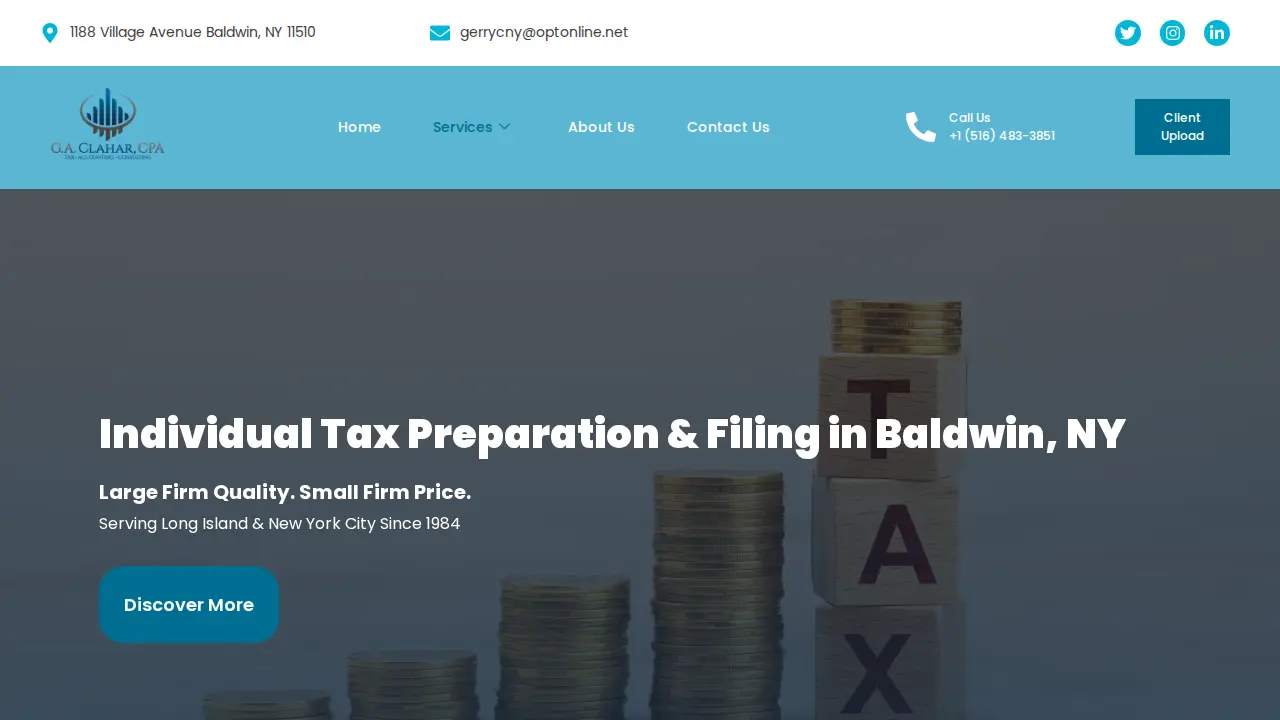 G. A. Clahar, CPA page