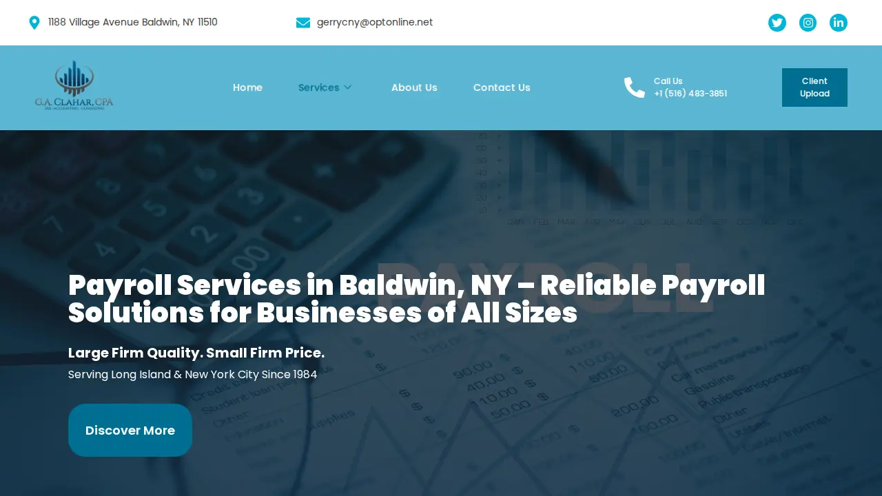 G. A. Clahar, CPA page