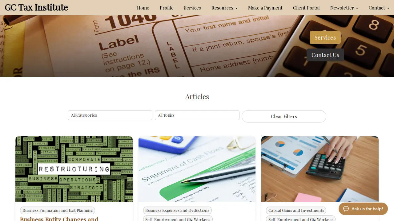 GC Tax Institute page