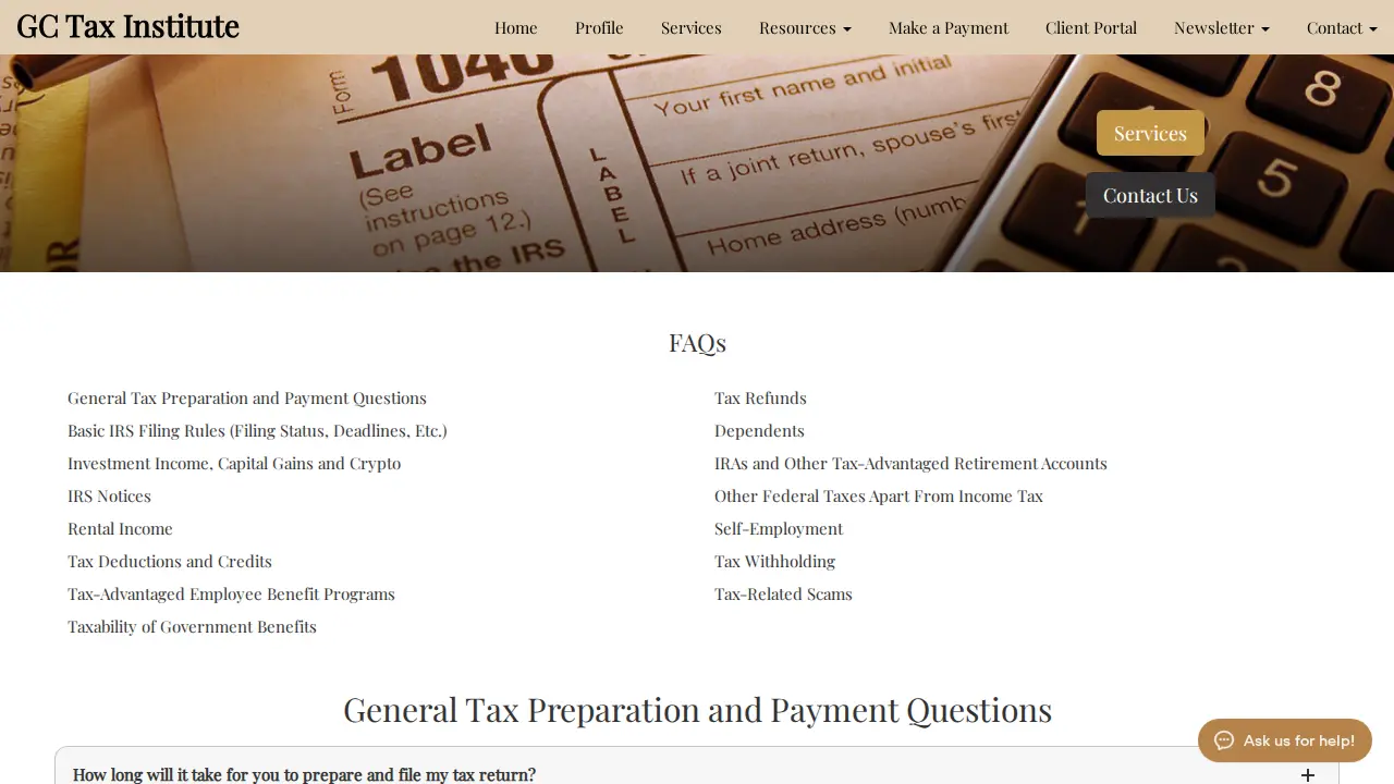 GC Tax Institute page