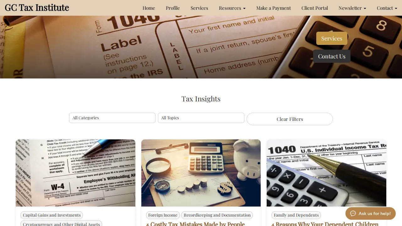 GC Tax Institute page