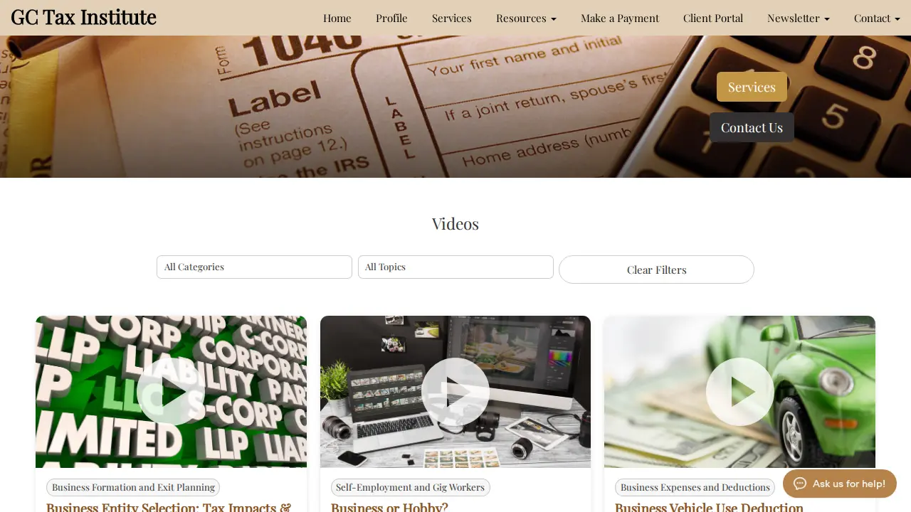 GC Tax Institute page
