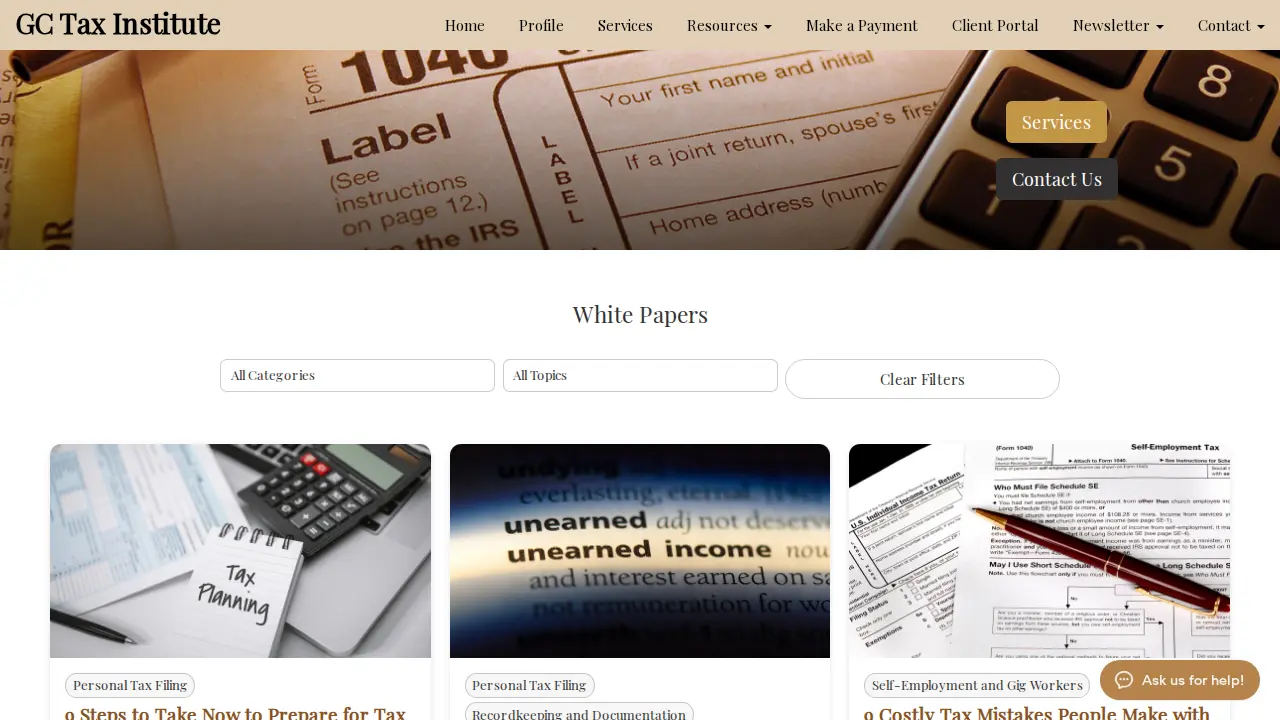 GC Tax Institute page