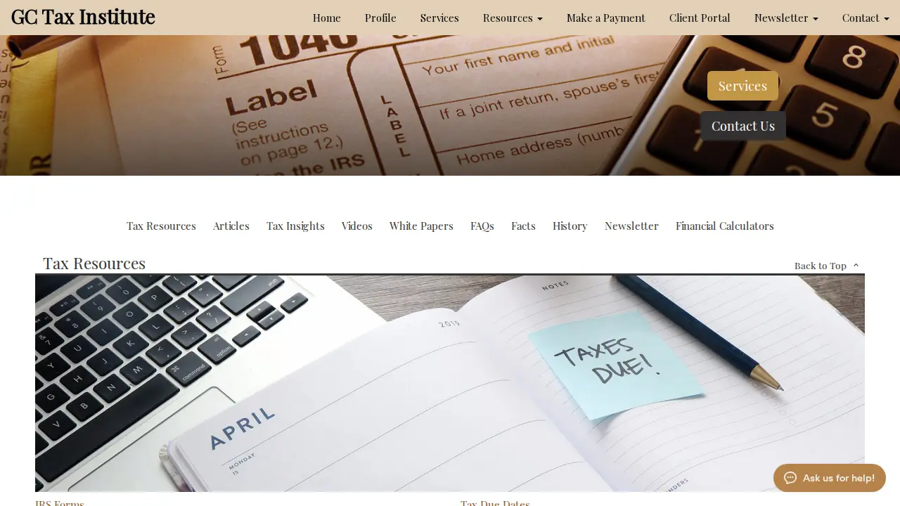 GC Tax Institute page