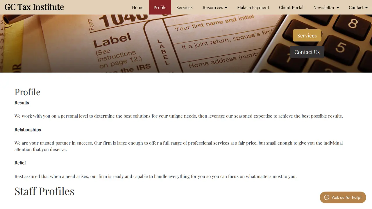 GC Tax Institute page