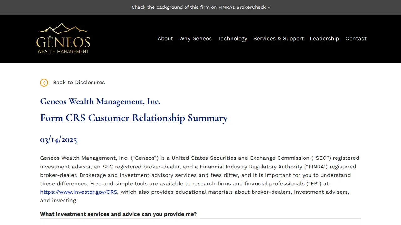Geneos Wealth Management Inc page