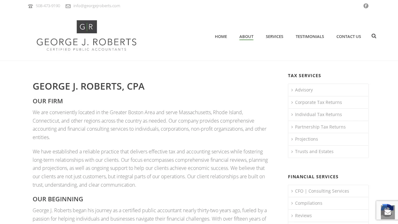 George J. Roberts, CPA, P.C page