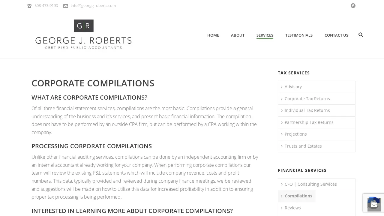 George J. Roberts, CPA, P.C page