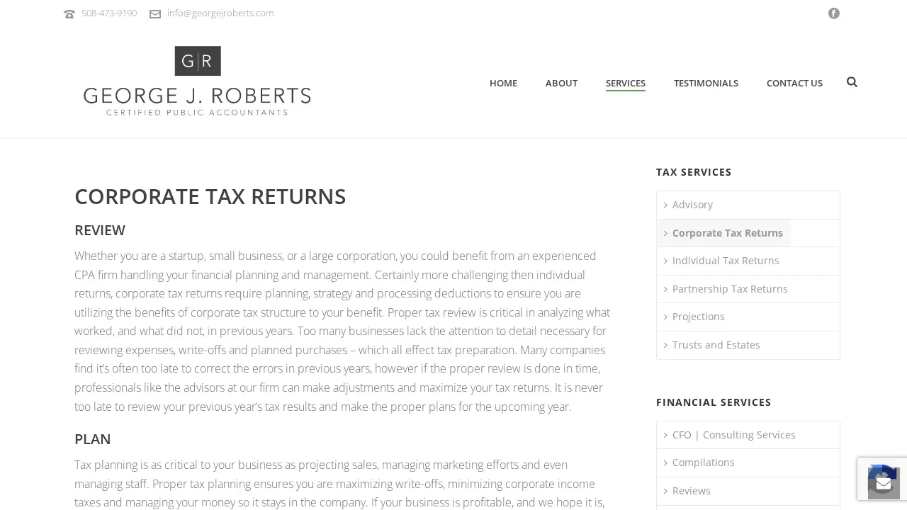 George J. Roberts, CPA, P.C page