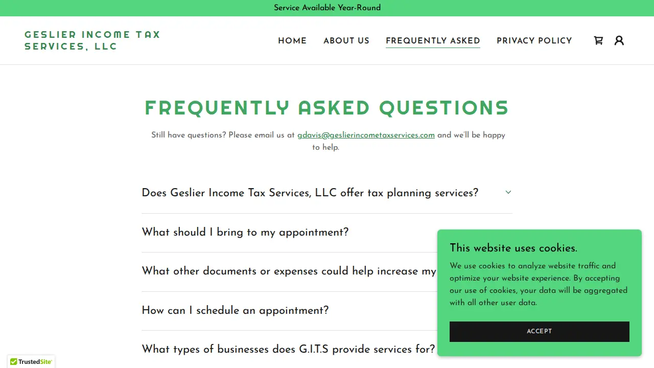 Geslier Income Tax Services LLC page