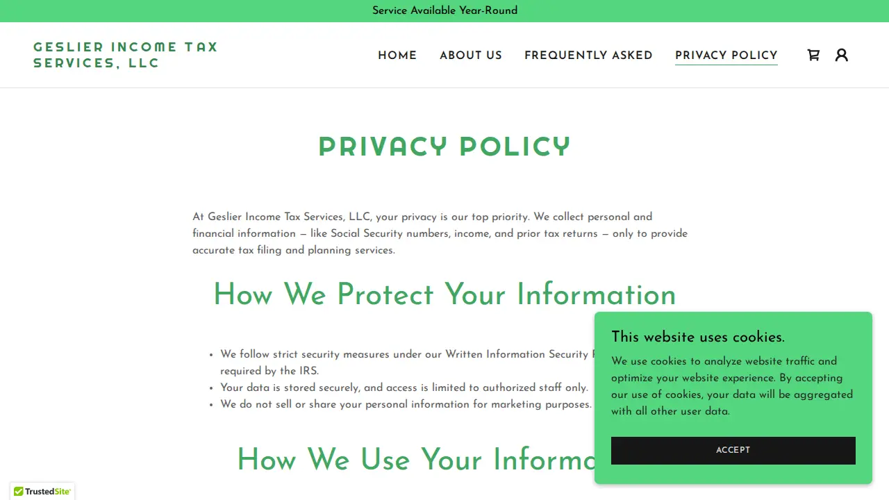 Geslier Income Tax Services LLC page