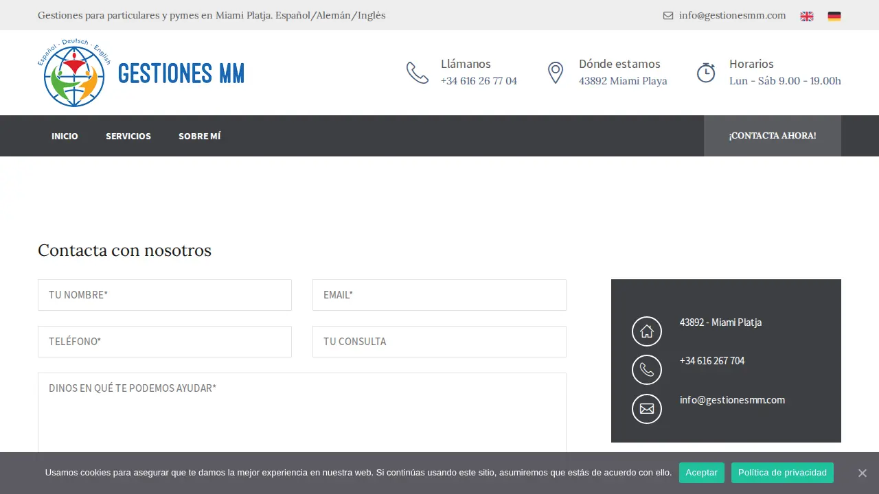Gestiones MM page