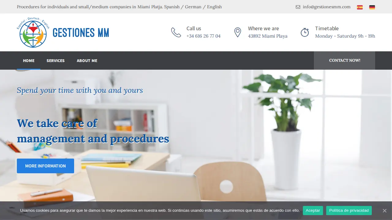 Gestiones MM page