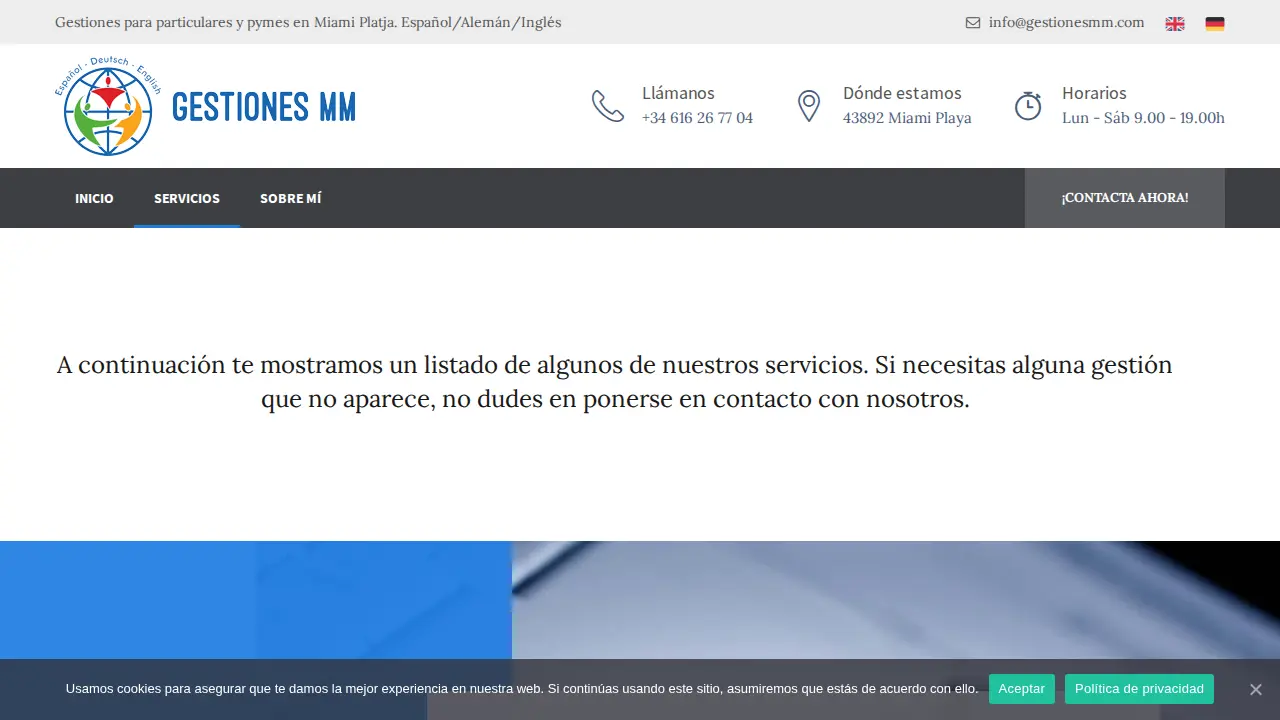 Gestiones MM page