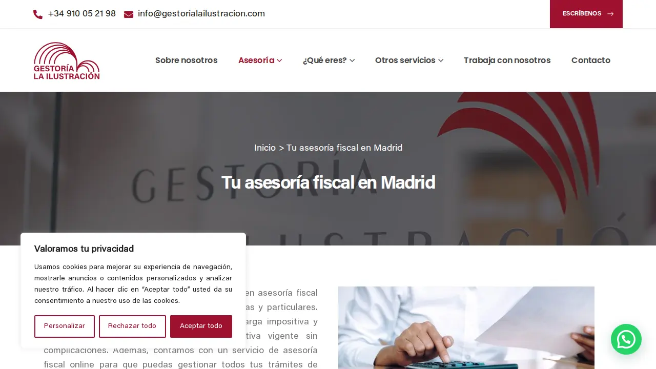 Gestoría La Ilustración - Asesoría Fiscal, Laboral y Contable page