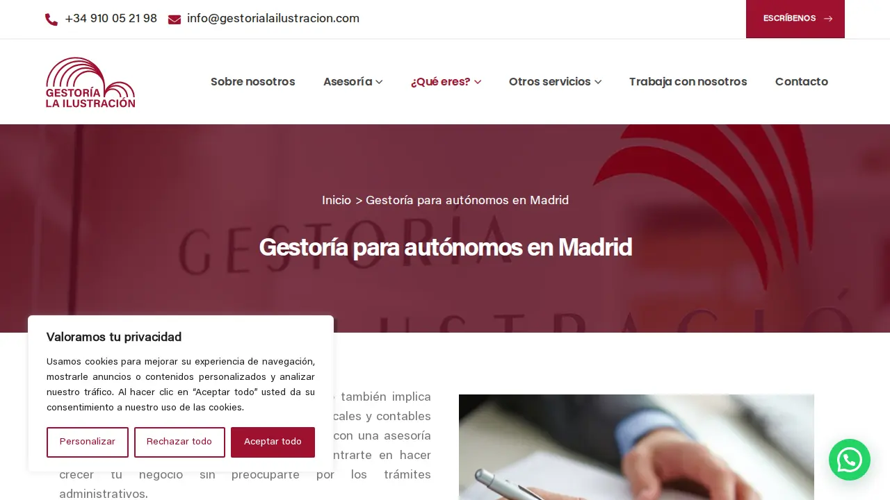 Gestoría La Ilustración - Asesoría Fiscal, Laboral y Contable page