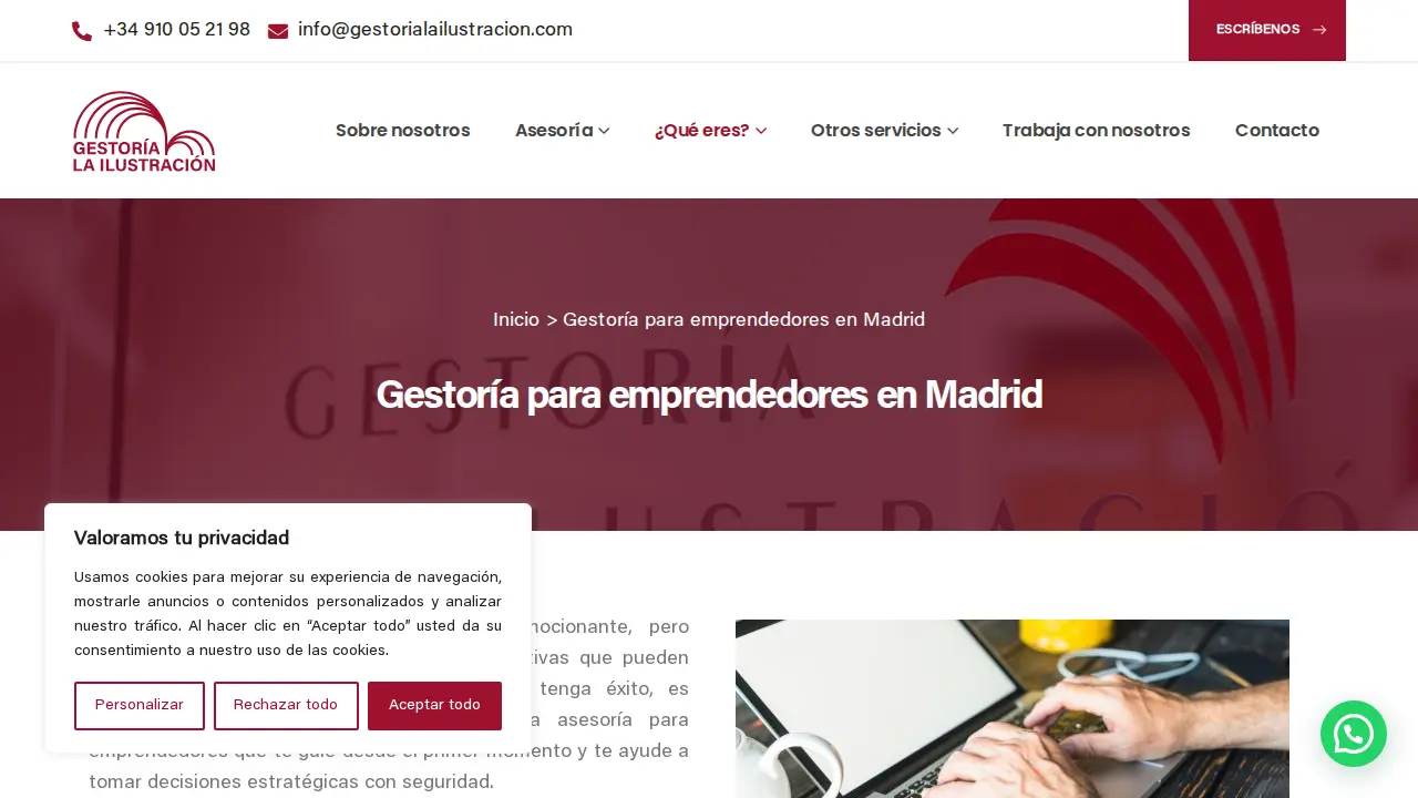Gestoría La Ilustración - Asesoría Fiscal, Laboral y Contable page