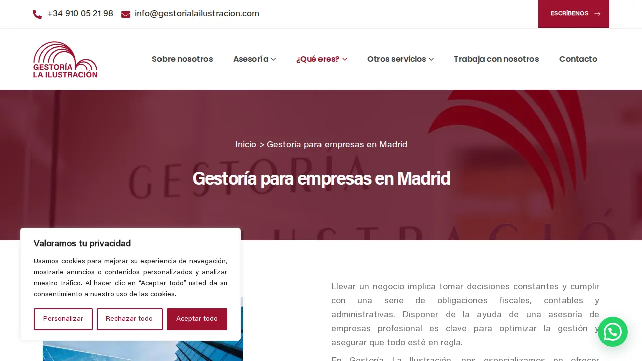 Gestoría La Ilustración - Asesoría Fiscal, Laboral y Contable page
