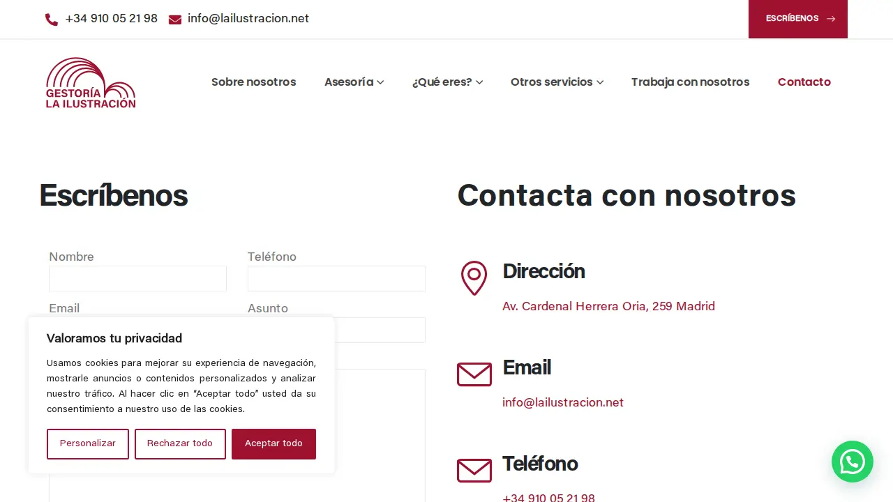 Gestoría La Ilustración - Asesoría Fiscal, Laboral y Contable page