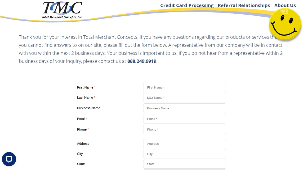 Total Merchant Concepts Inc page