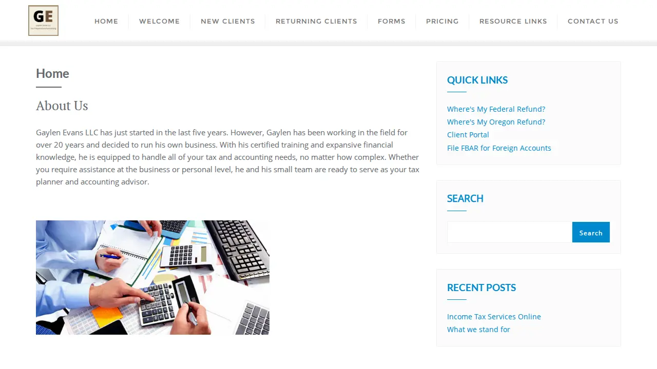 Gaylen Evans LLC page