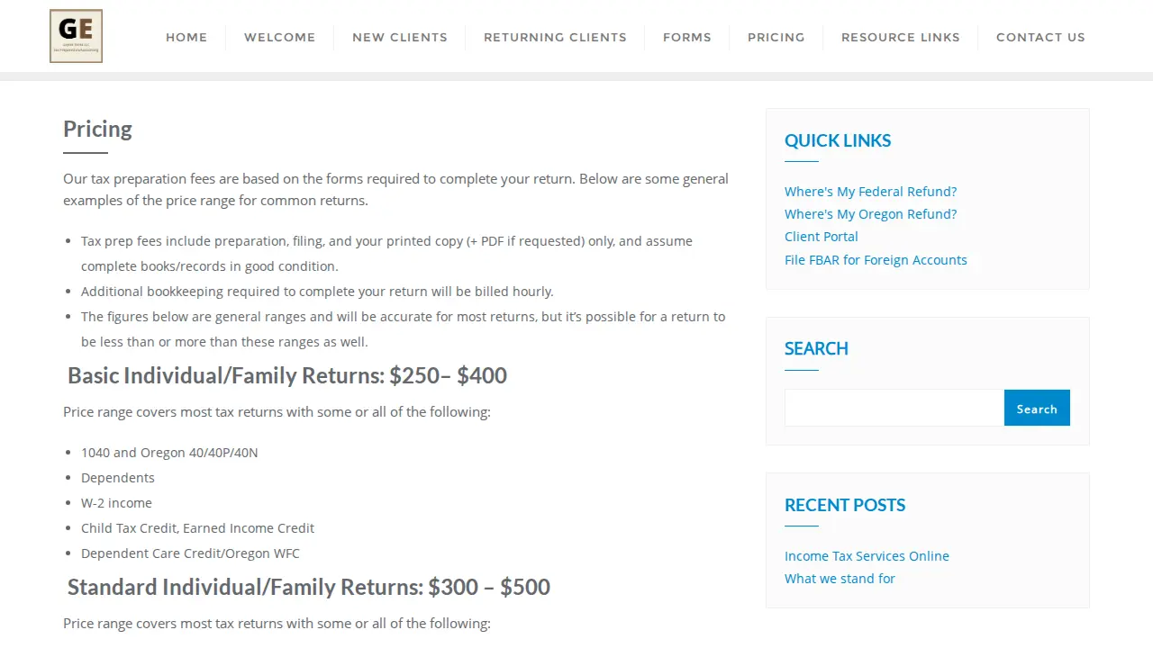 Gaylen Evans LLC page