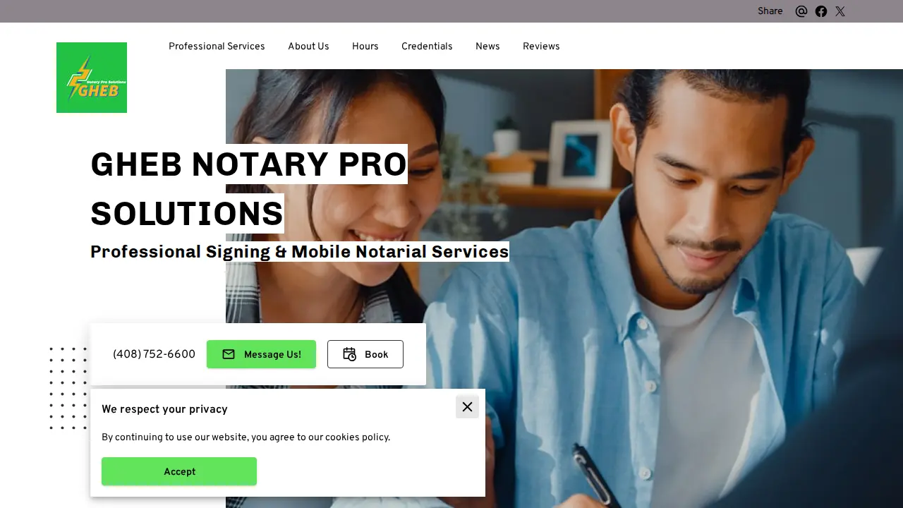 GHEB NOTARY PRO SOLUTIONS page
