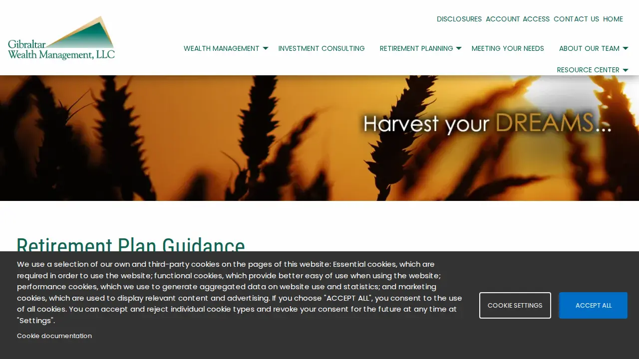 Gibraltar Wealth Management page