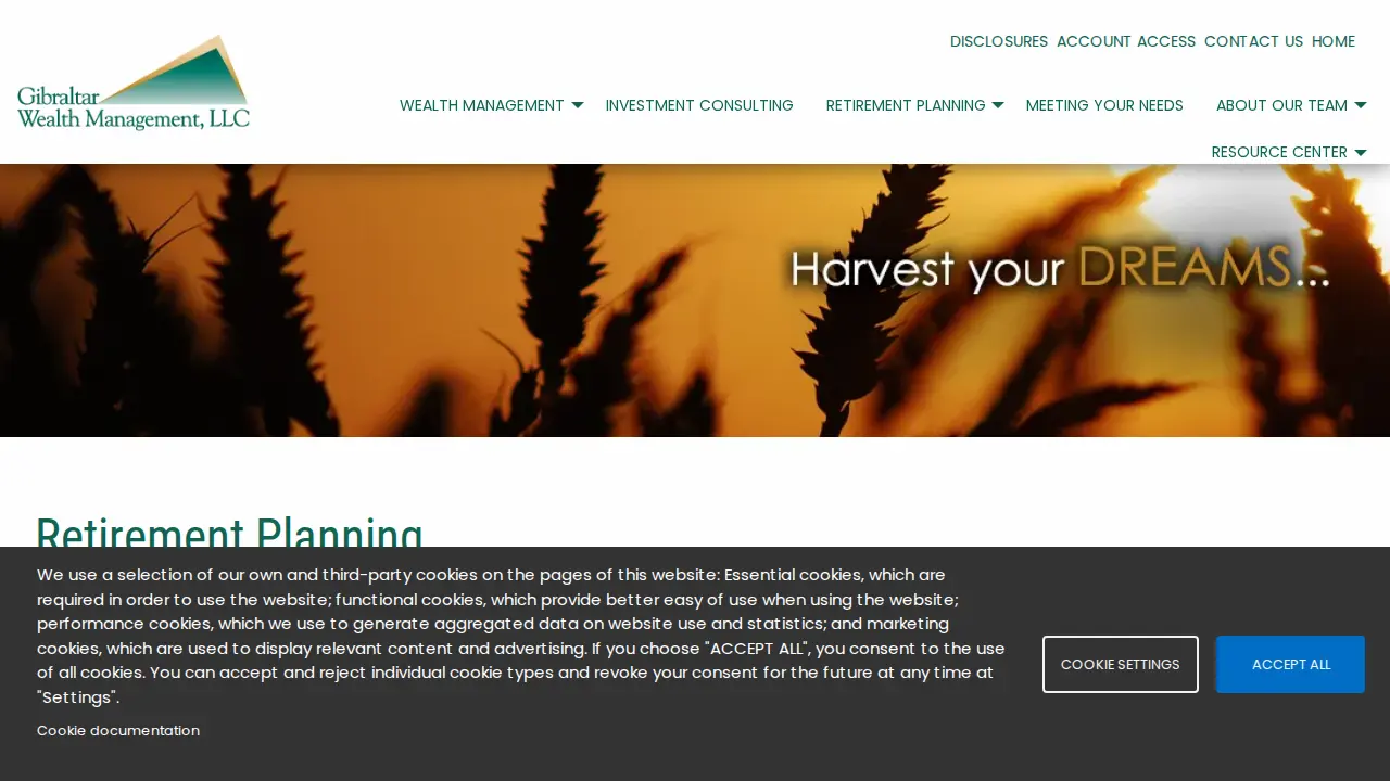 Gibraltar Wealth Management page