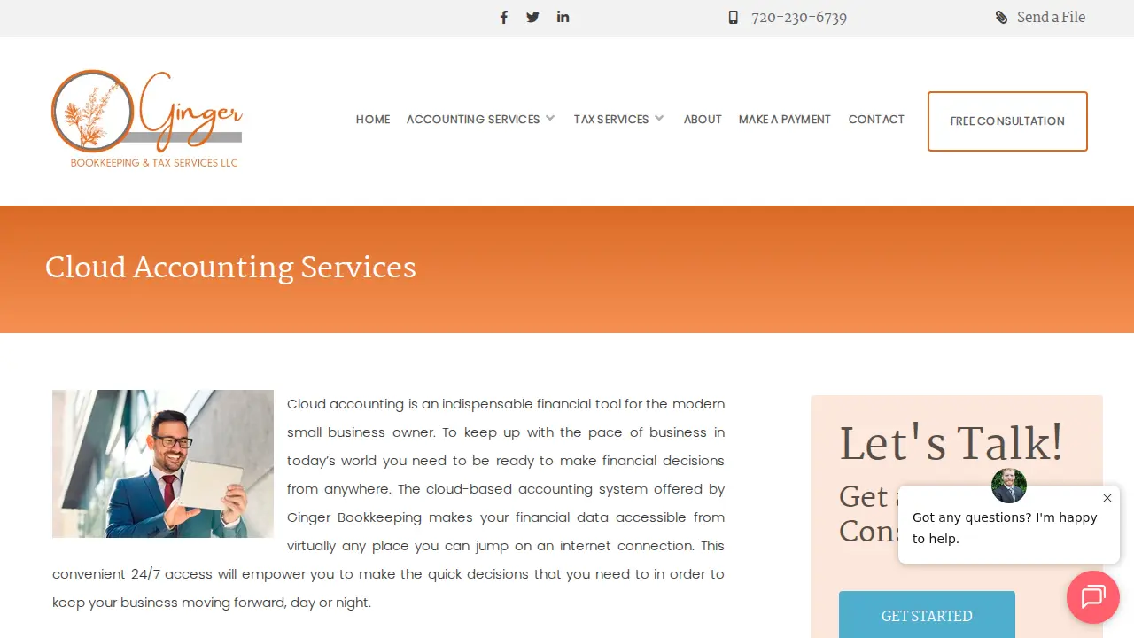 Ginger Bookkeeping & Tax Services LLC page