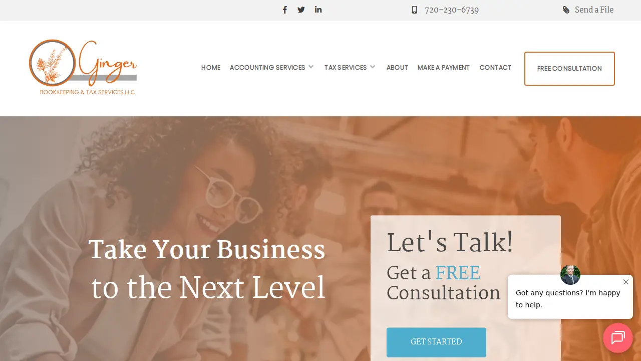 Ginger Bookkeeping & Tax Services LLC page